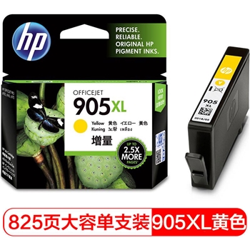 惠普（HP）T6M13AA 905XL 黄色墨盒大容量 适用于HP OJ6960/6970