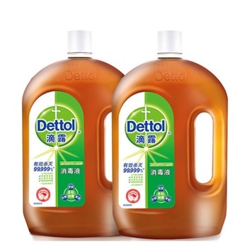 滴露(Dettol)消毒液1.8L*2 家居衣物除菌液 与洗衣液、柔顺剂配合使用